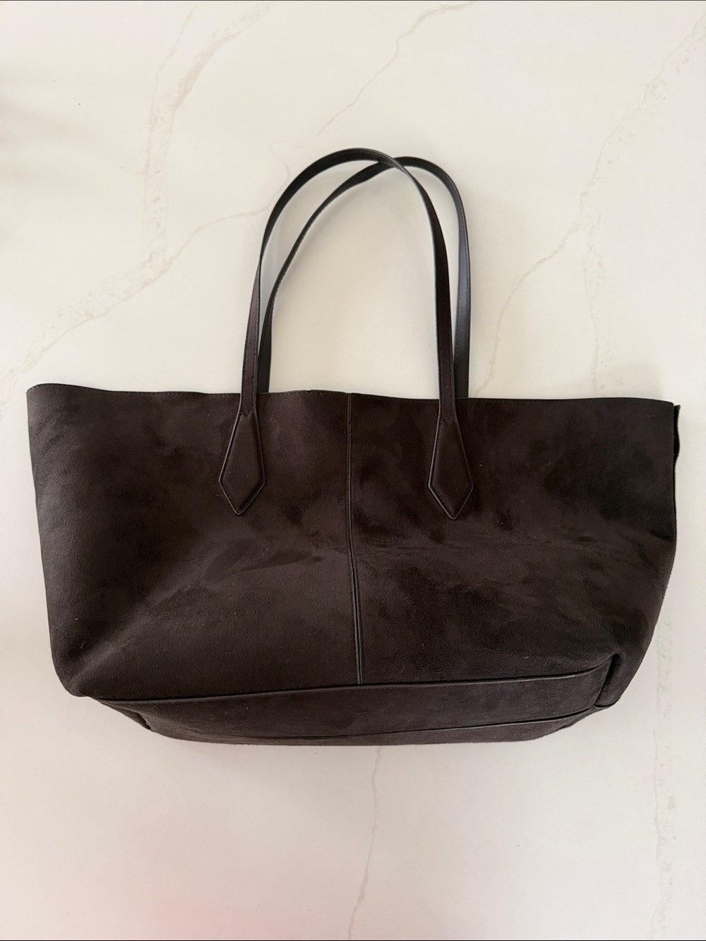 Brown faux suede Tote Bag - H&M
